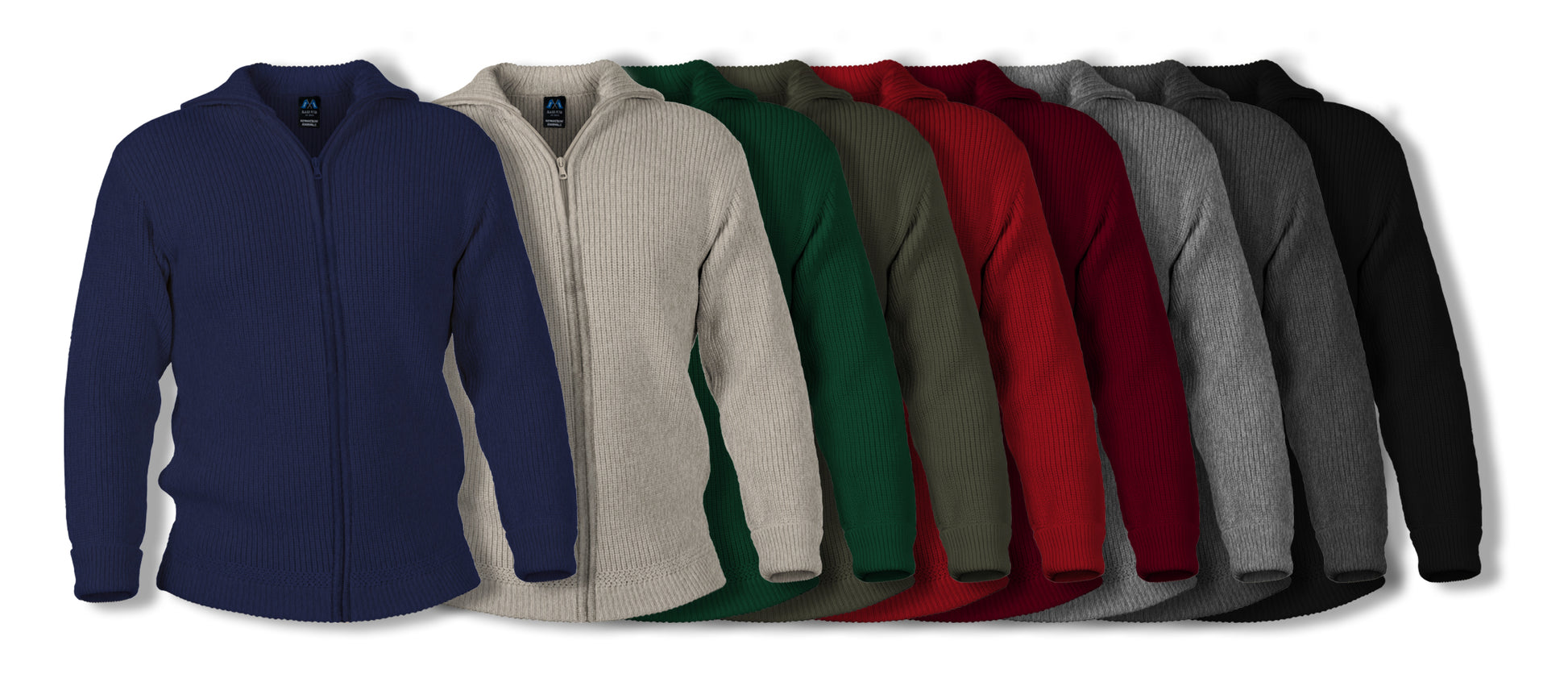 Übersicht Troyer-Jacke aus 100% Schurwolle in allen Farbvariationen