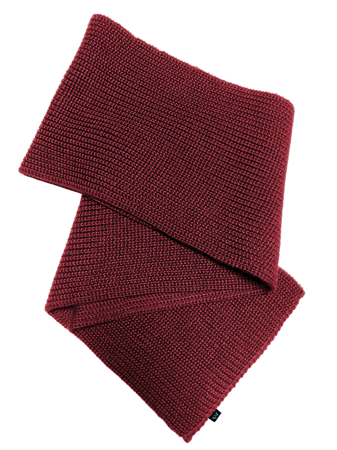 Blauer Peter Schal aus 100 % Merinowolle – weicher Strickschal in Weinrot aus nachhaltiger Fertigung