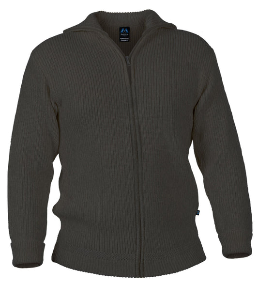 Hochwertige Merino-Troyer-Jacke aus 100% Merinowolle in der Farbe Anthrazitmeliert - Anthrazitmeliert