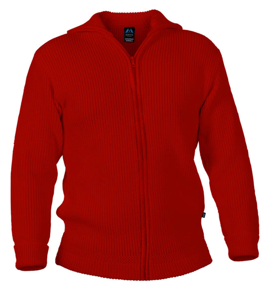 Hochwertige Merino-Troyer-Jacke aus 100% Merinowolle in der Farbe Rot - Rot