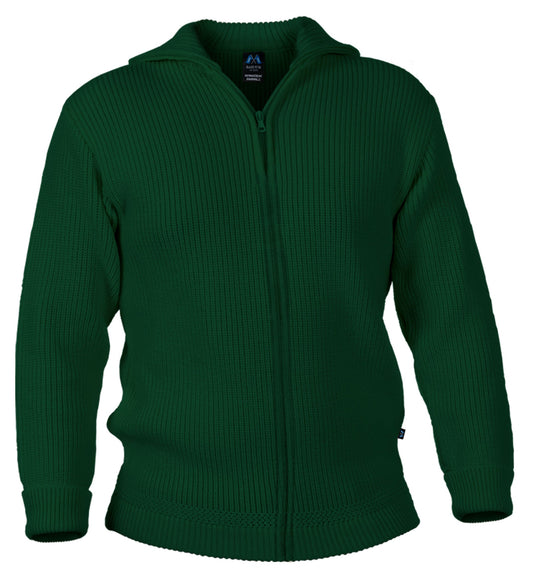 Hochwertige Merino-Troyer-Jacke aus 100% Merinowolle in der Farbe Tannengrün - Tanne