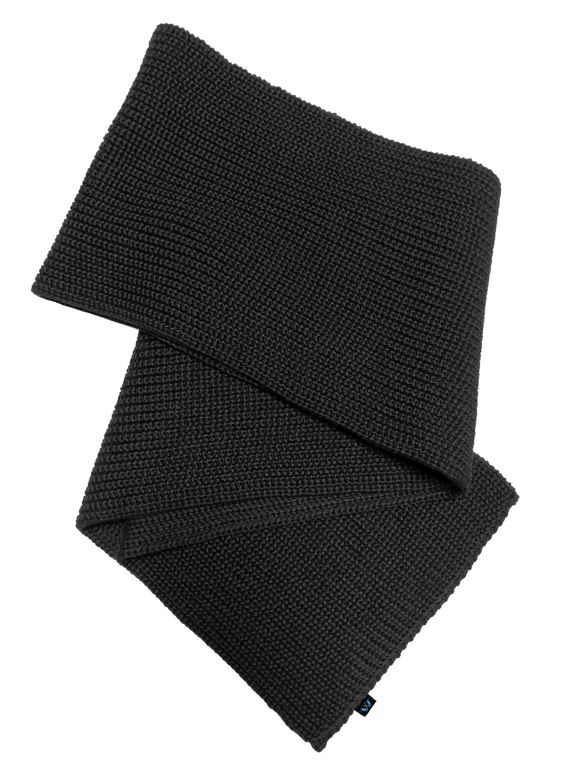 Blauer Peter Schal aus 100 % Merinowolle – weicher Strickschal in Schwarz aus nachhaltiger Fertigung