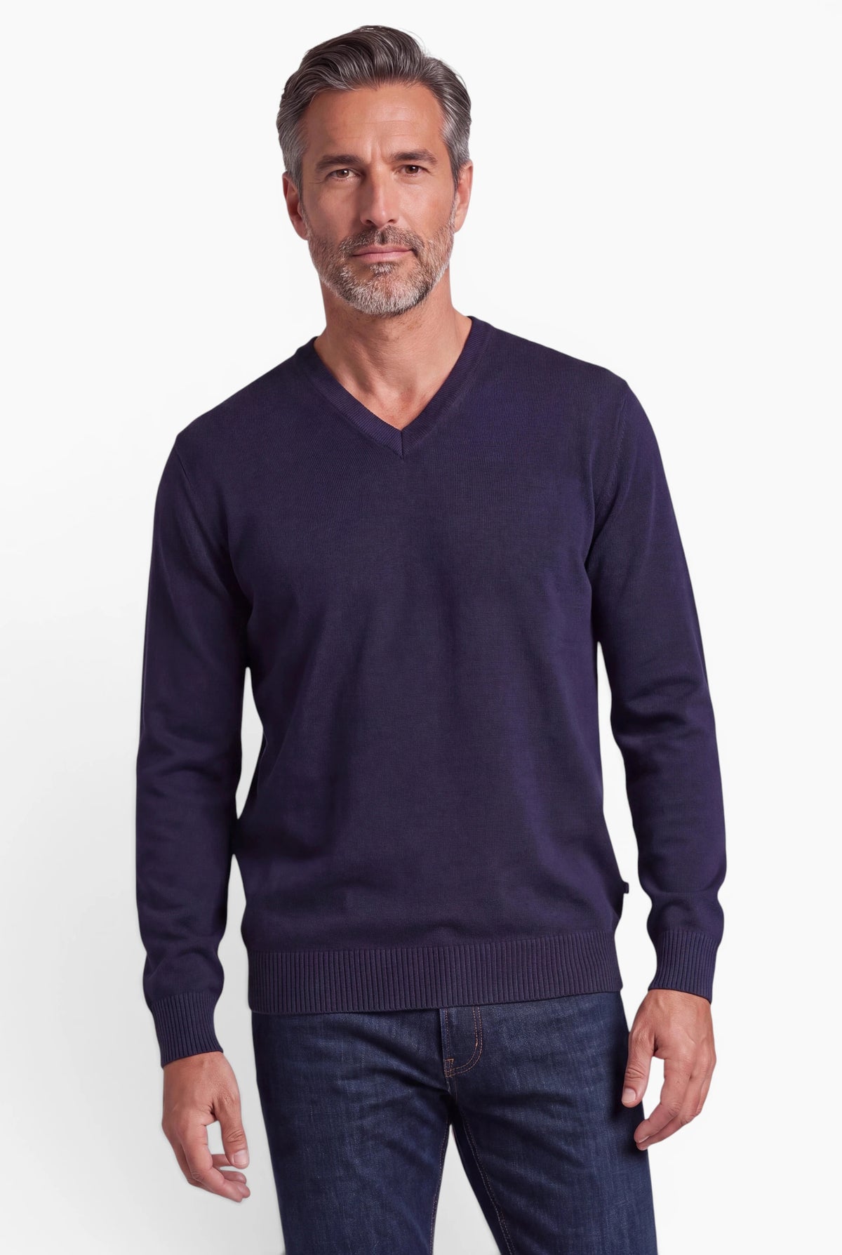 Merino-V-Pullover