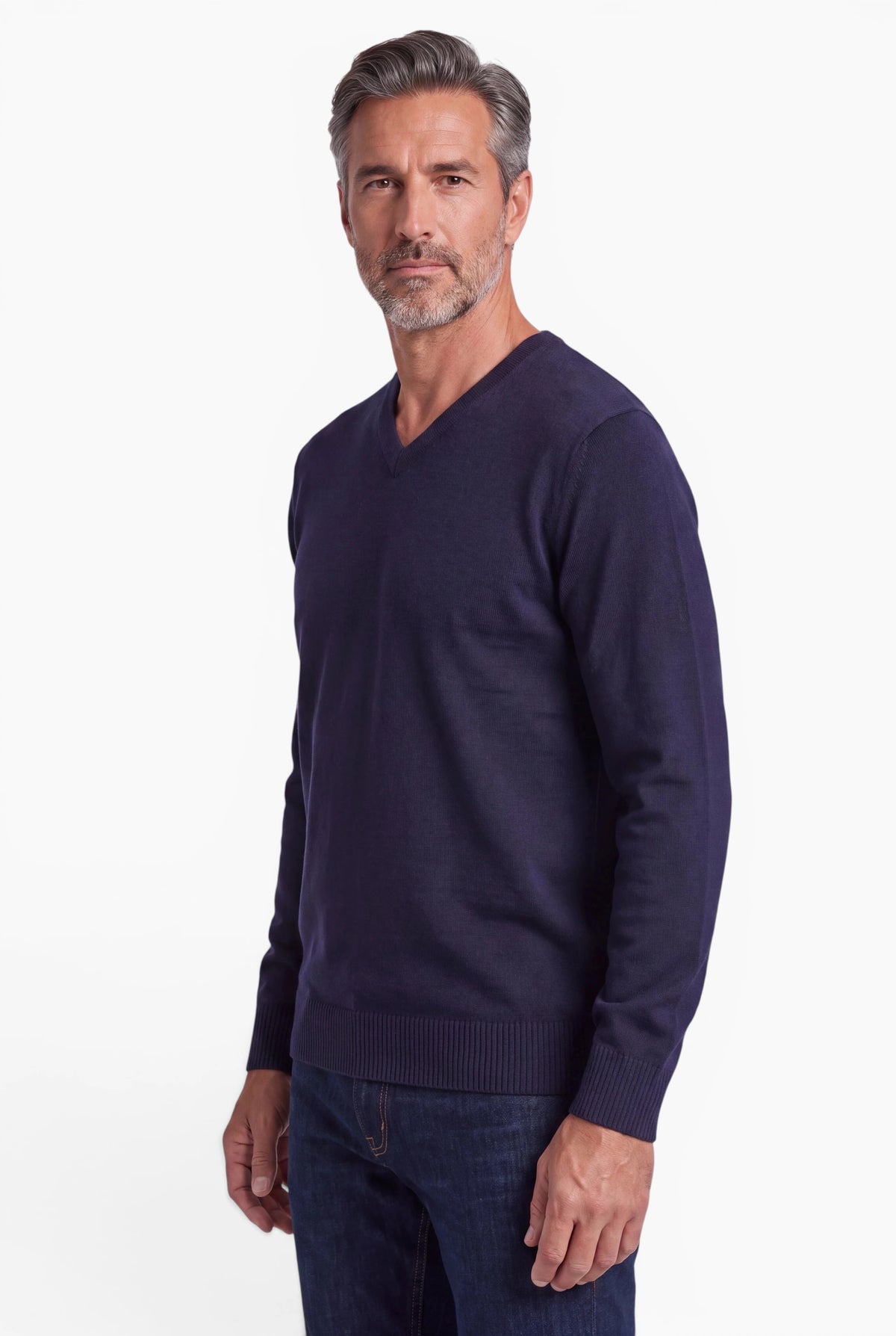 Merino-V-Pullover