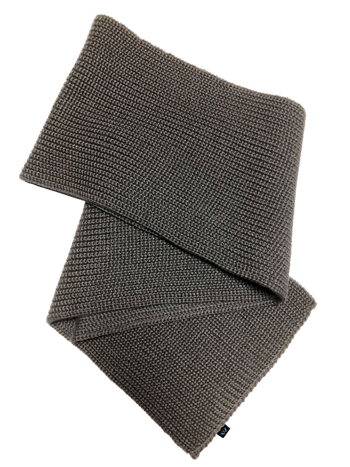 Blauer Peter Schal aus 100 % Schurwolle – weicher Strickschal in Anthrazit aus nachhaltiger Fertigung