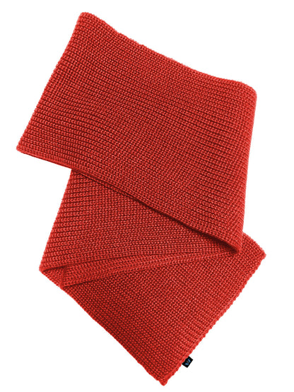 Blauer Peter Schal aus 100 % Schurwolle – weicher Strickschal in Rot aus nachhaltiger Fertigung