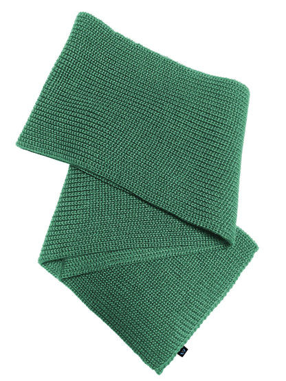 Blauer Peter Schal aus 100 % Schurwolle – weicher Strickschal in Tannengrün aus nachhaltiger Fertigung