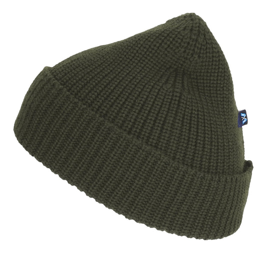 Merino-Strickmütze - Oliv