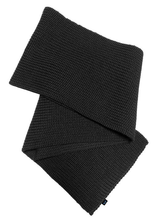 Blauer Peter Schal aus 100 % Merinowolle – weicher Strickschal in Schwarz aus nachhaltiger Fertigung - Schwarz
