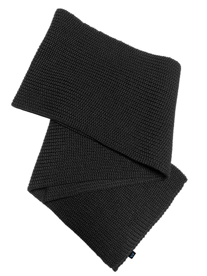 Blauer Peter Schal aus 100 % Merinowolle – weicher Strickschal in Schwarz aus nachhaltiger Fertigung