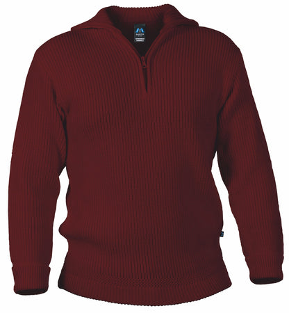 Hochwertiger Merino-Kinder-Troyer aus 100% Merinowolle in der Farbe Weinrot