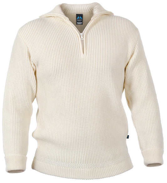 Hochwertiger Merino-Kinder-Troyer aus 100% Merinowolle in der Farbe Naturweiß - Natur